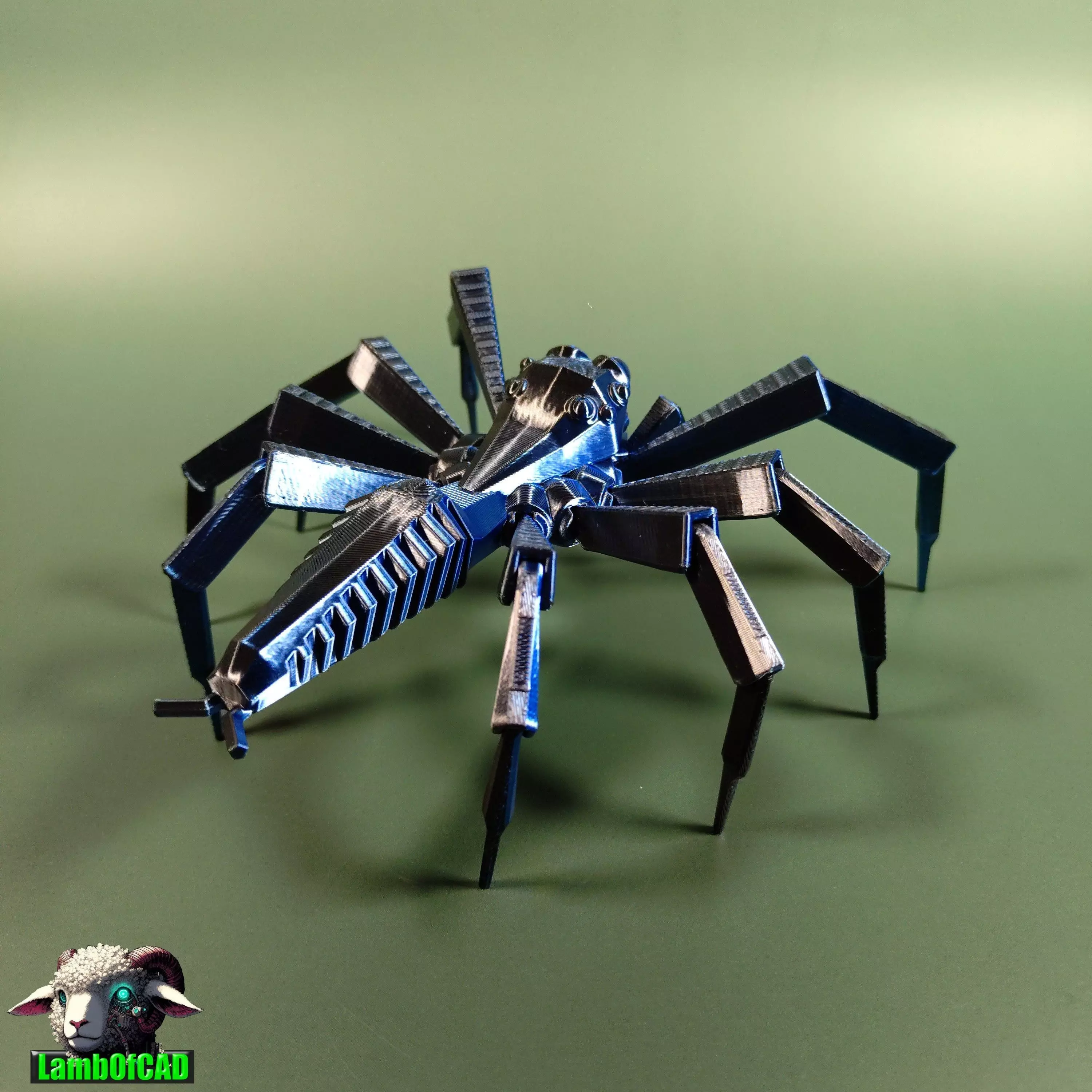 Low Poly Jumping Spider 3D print model_15