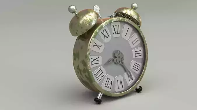Vintage Alarm Clock 3D Model 3D model