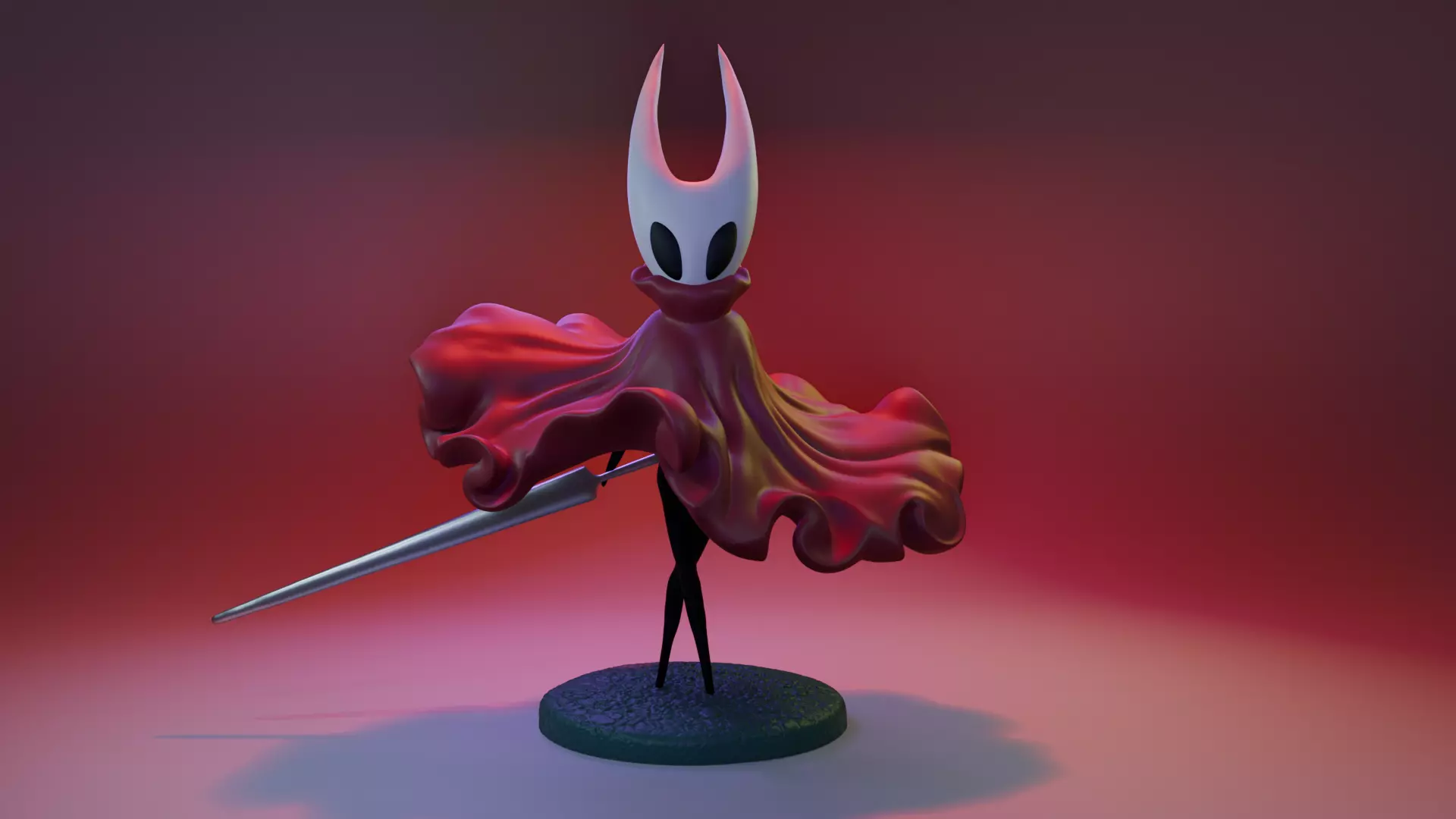 Hornet 3D Model Hollow Knight Silksong Fan Art 3D print model