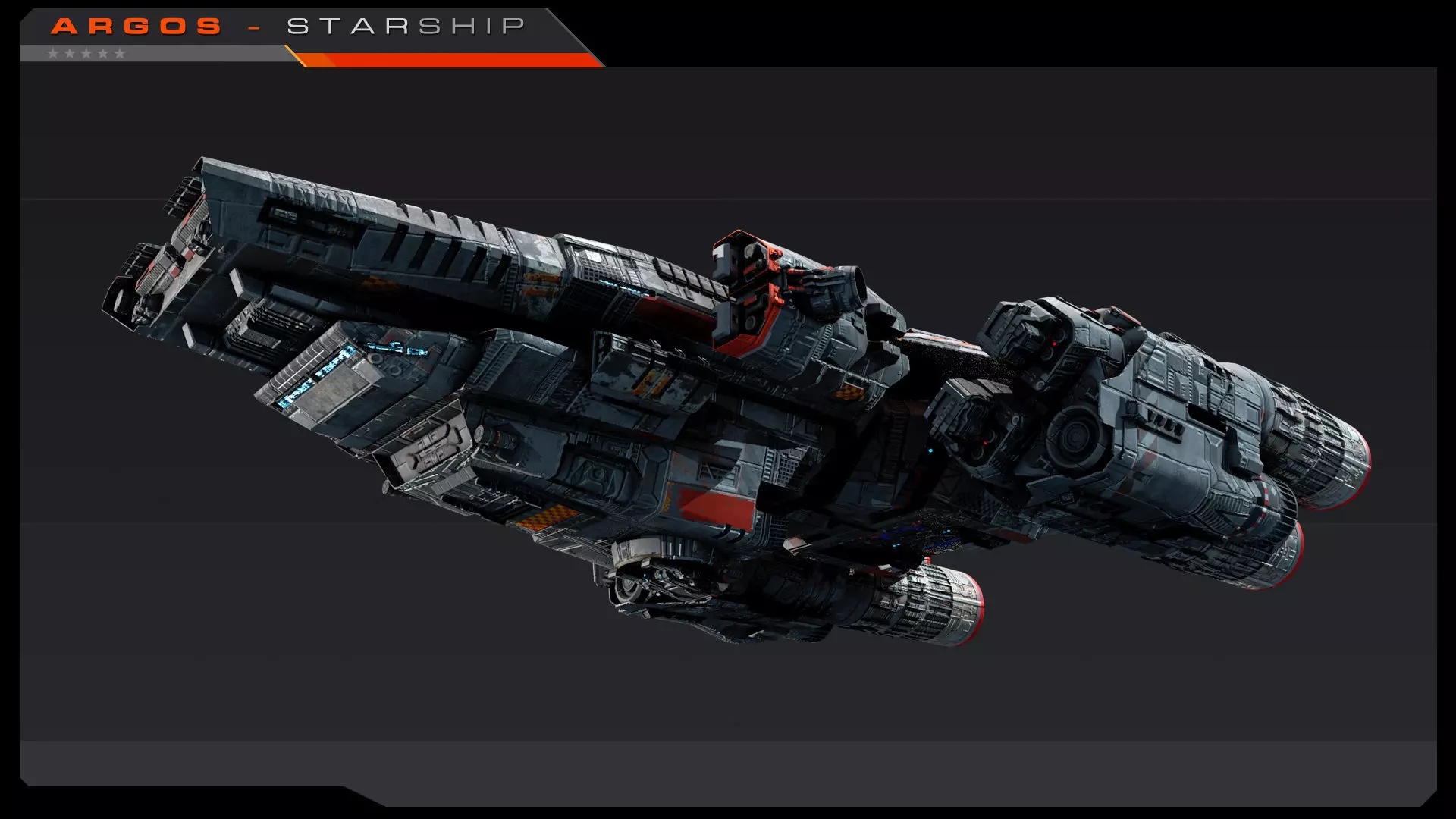 ARGOS - Starship  Low-poly 3D model_7