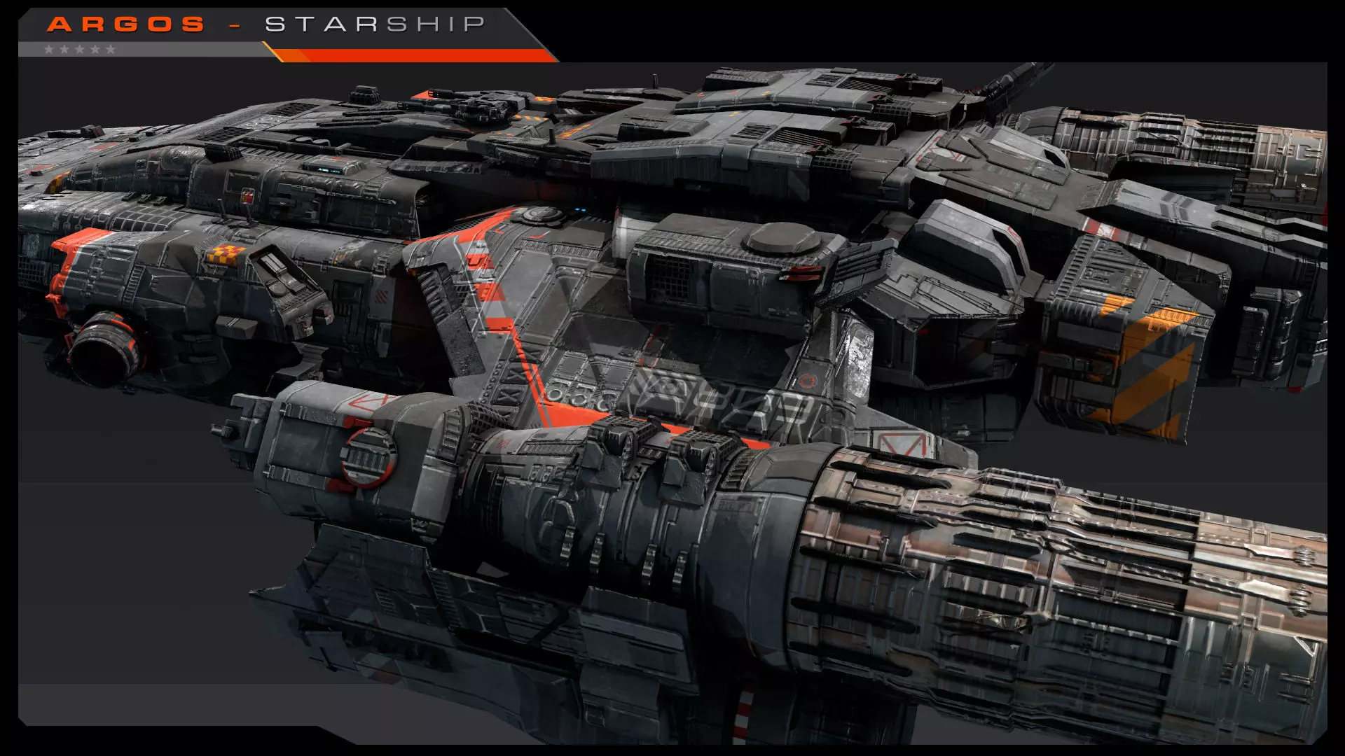 ARGOS - Starship  Low-poly 3D model_10