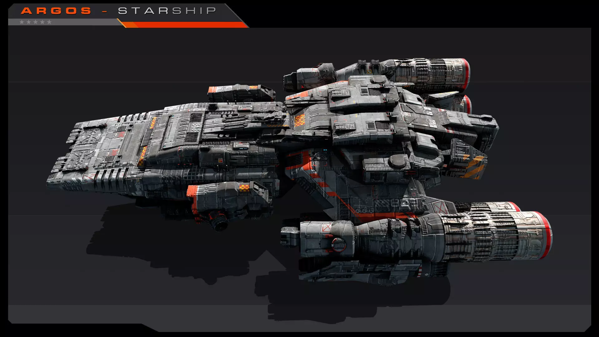 ARGOS - Starship  Low-poly 3D model_3