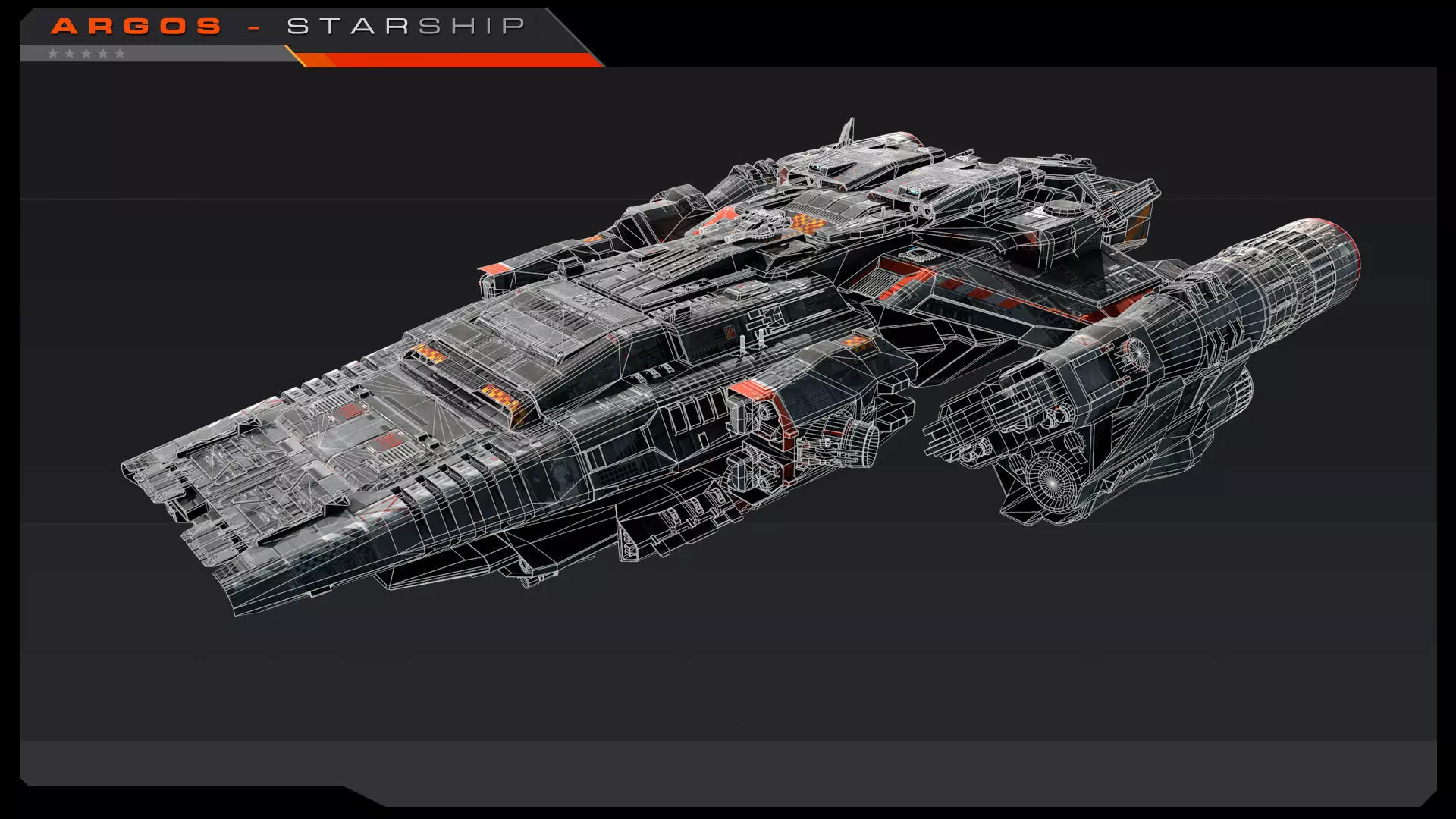 ARGOS - Starship  Low-poly 3D model_11