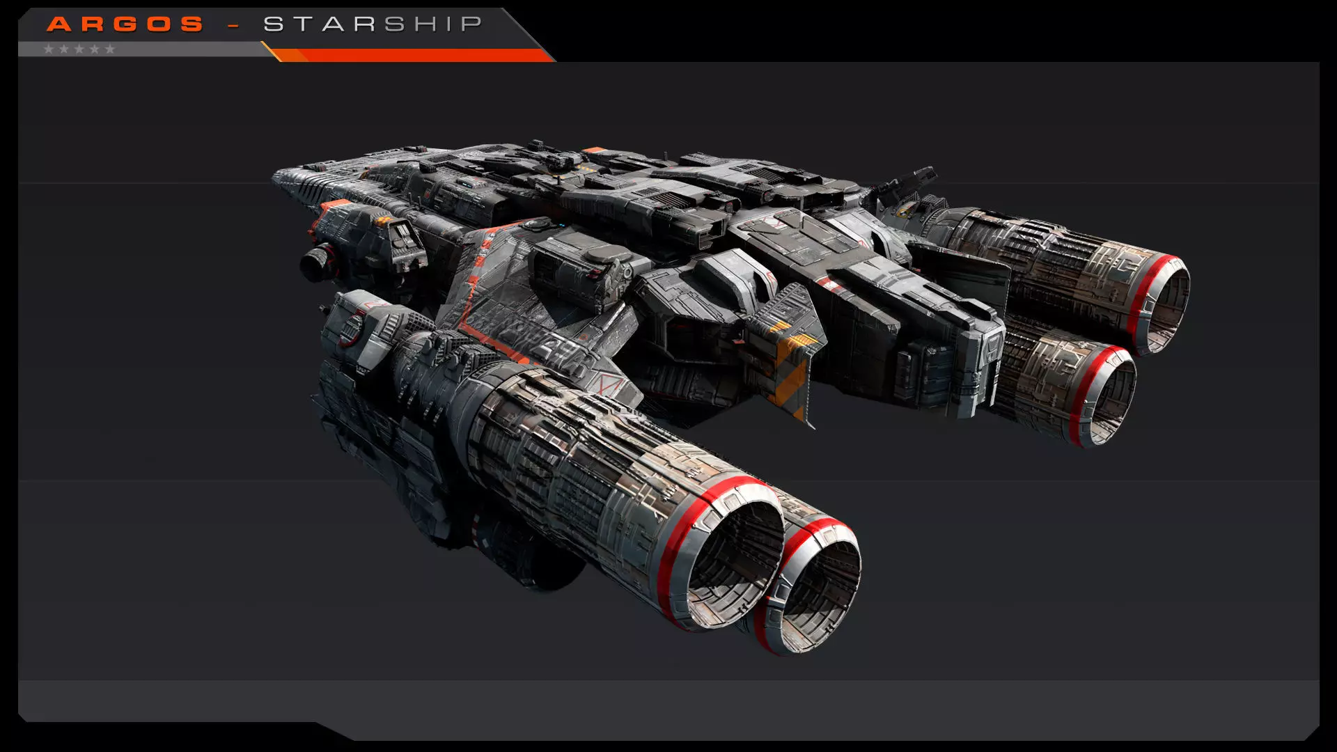 ARGOS - Starship  Low-poly 3D model_8