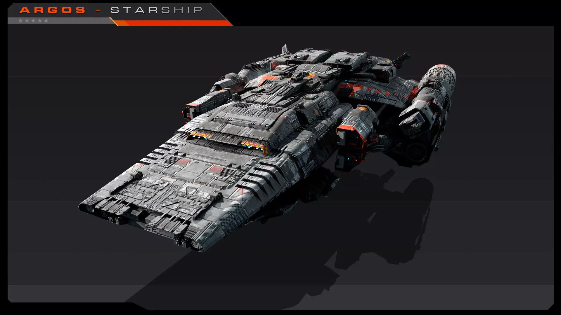 ARGOS - Starship  Low-poly 3D model_6