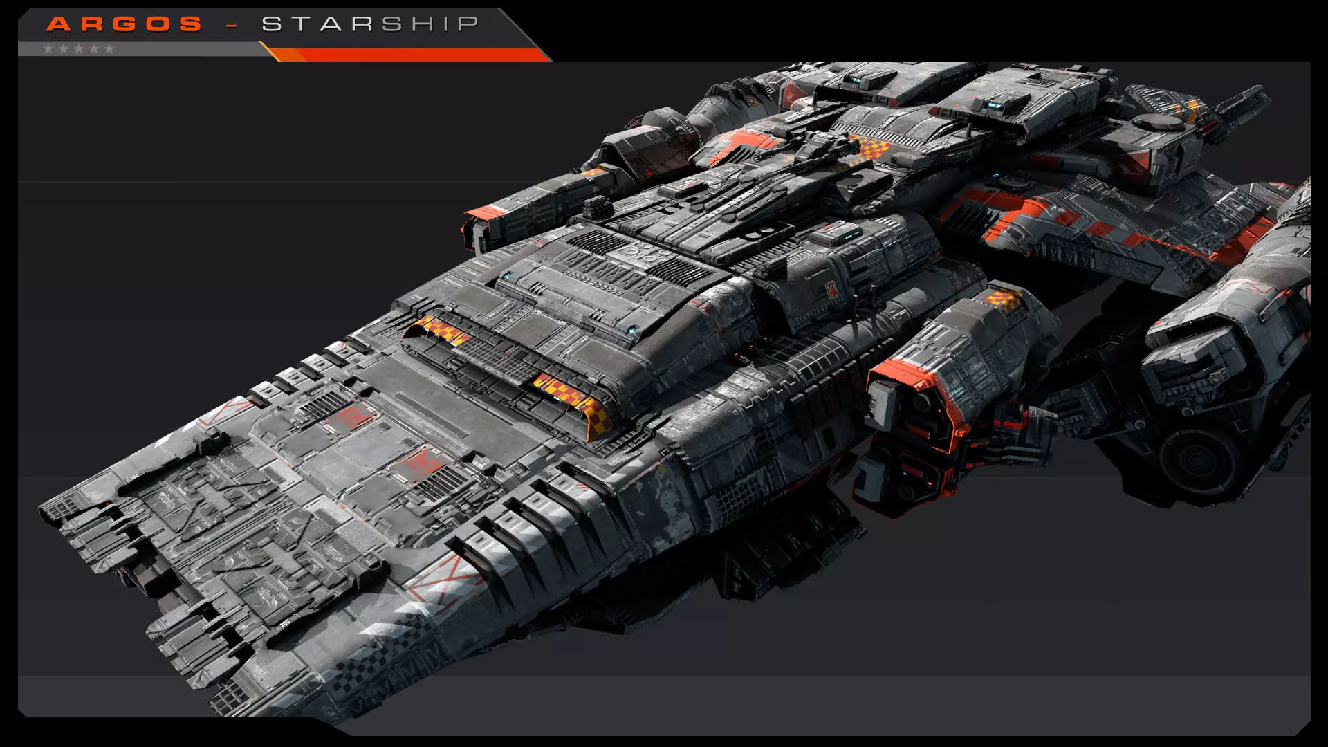 ARGOS - Starship  Low-poly 3D model_9
