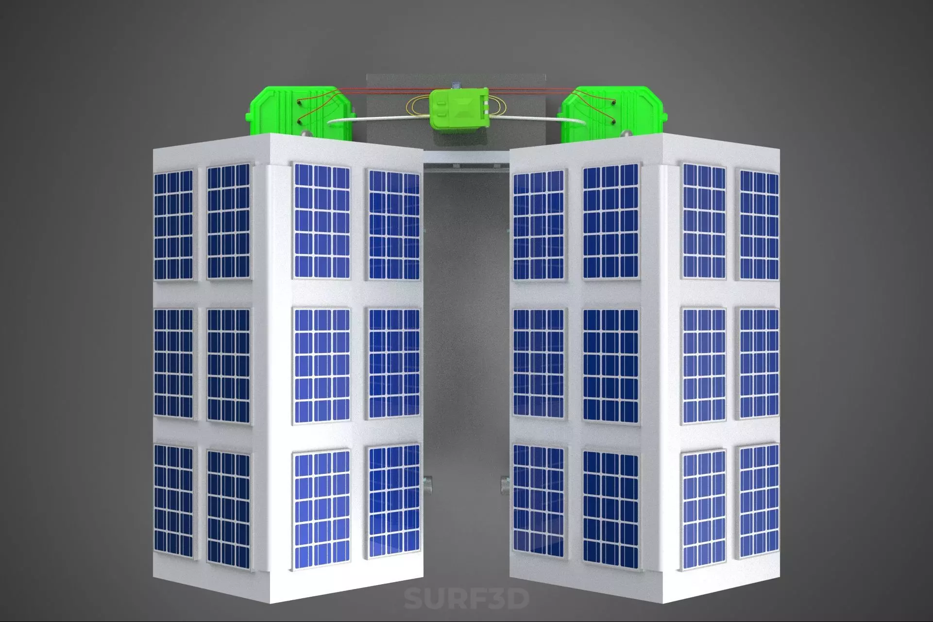 IOT SMART HYDROPONIC SOLAR PANEL POWER FARM PLANT WATER NUTRIENT 3D model_26