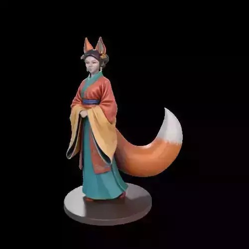 2123  Fox Spirit Woman in Pu Song Ling Style  magic