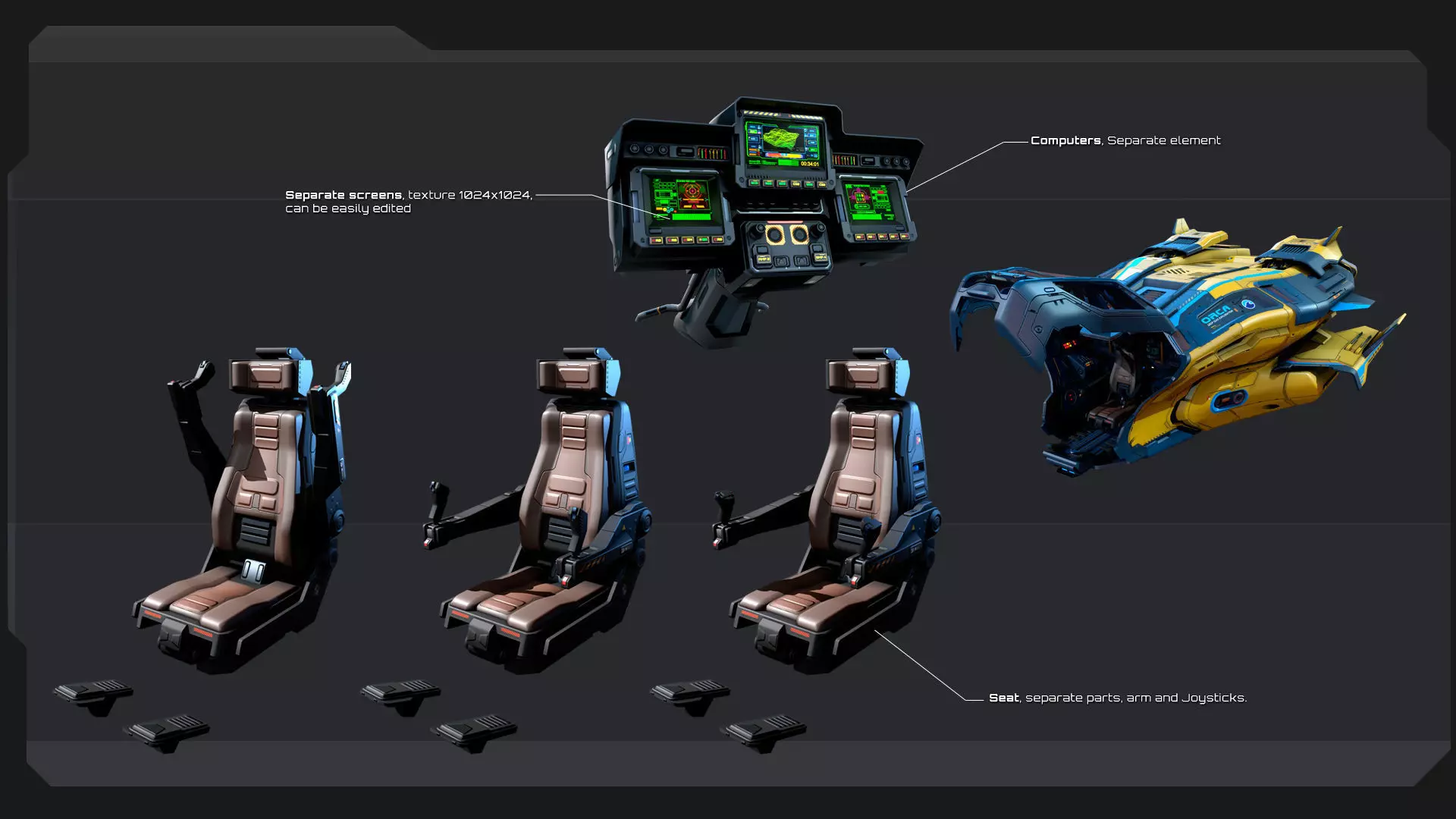 SF - ORCA Explorer Low-poly 3D model_10