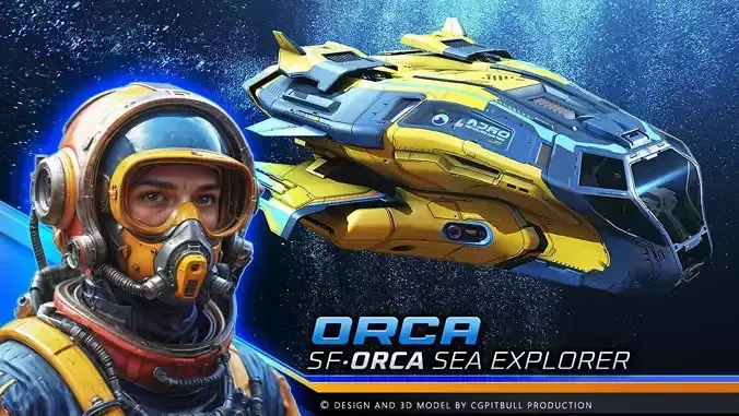 SF - ORCA Explorer Low-poly 3D model SF - ORCA Explorer Low-poly 3D model