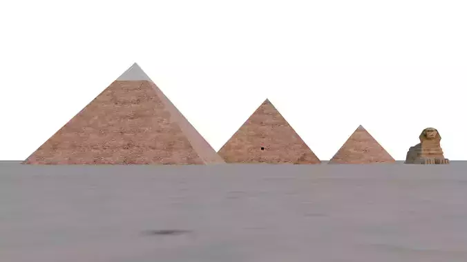 The pyramids of Giza and the Great Sphinx Giza Egypt