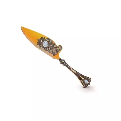 Ornate Silver Cake Cutter model pack Low-poly 3D model