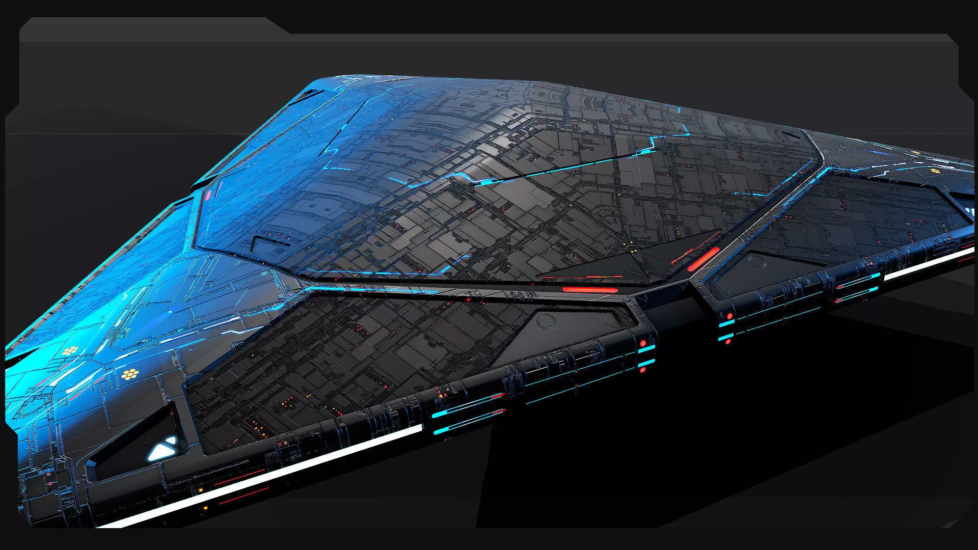 UFO TR3B Low-poly 3D model_6