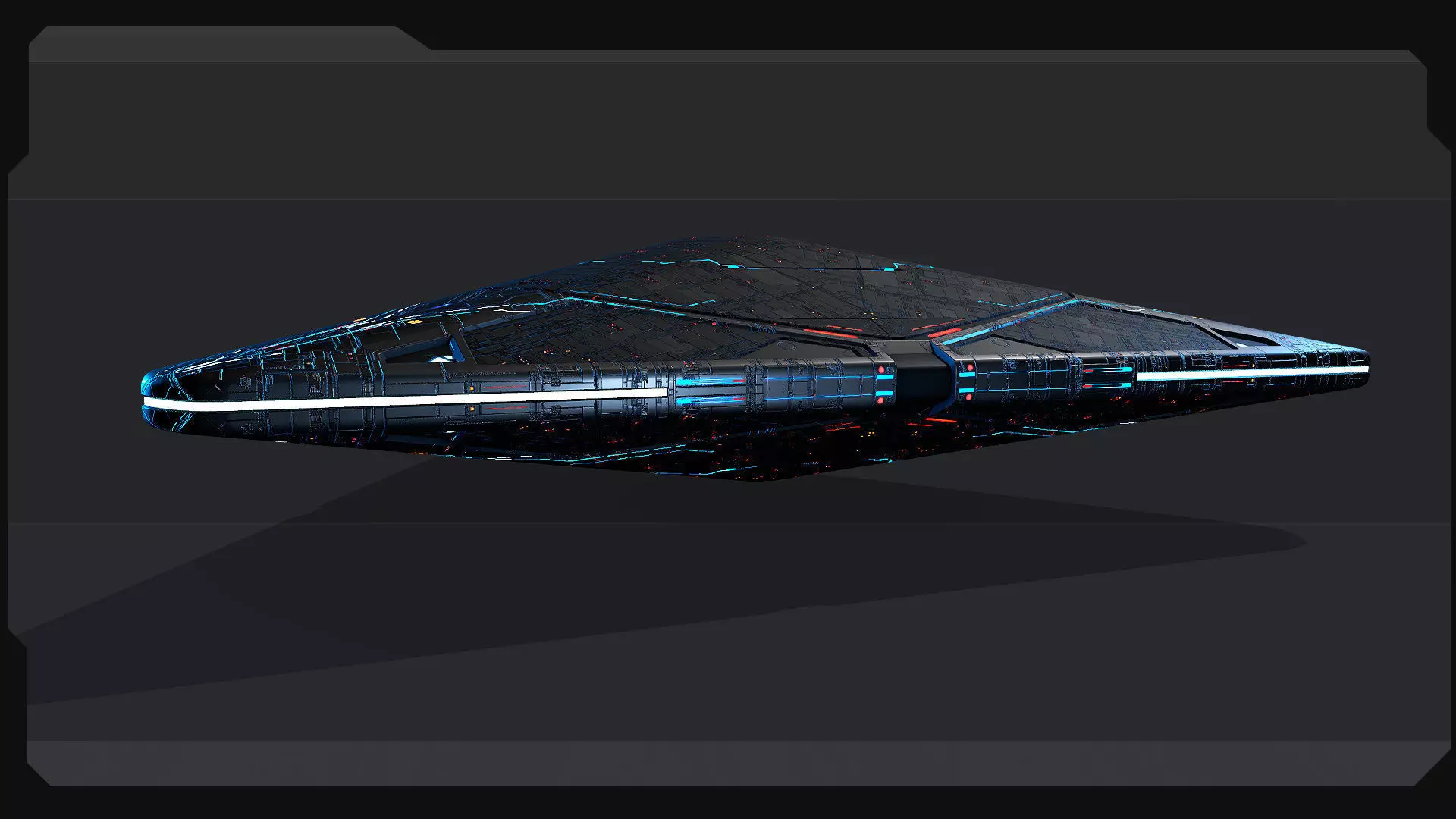 UFO TR3B Low-poly 3D model_5