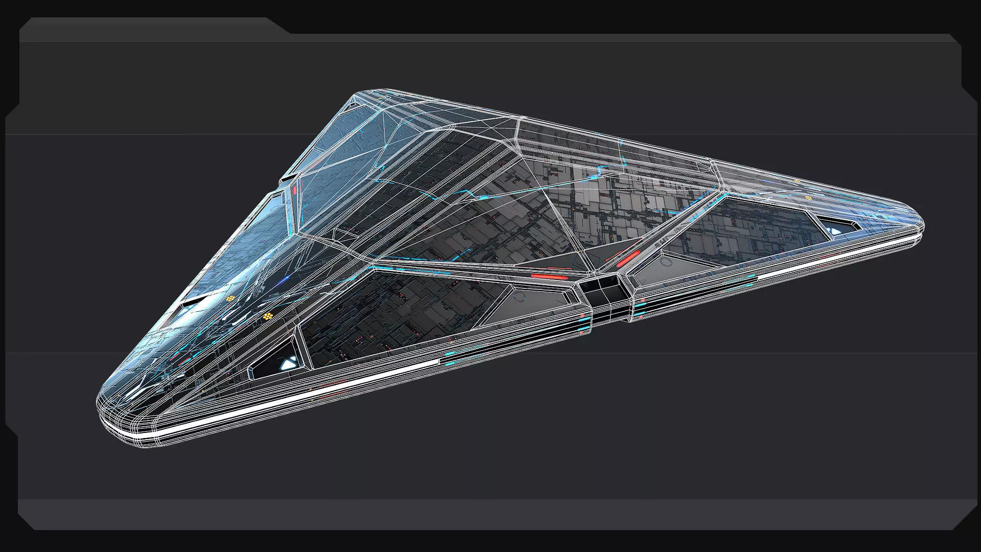 UFO TR3B Low-poly 3D model_9