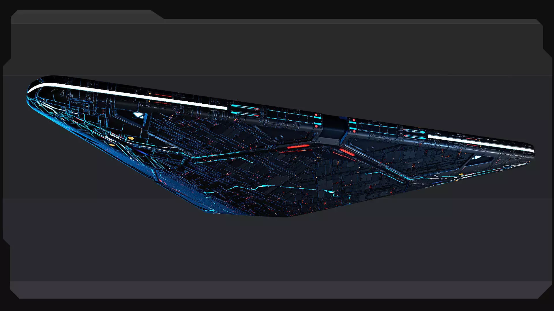 UFO TR3B Low-poly 3D model_8