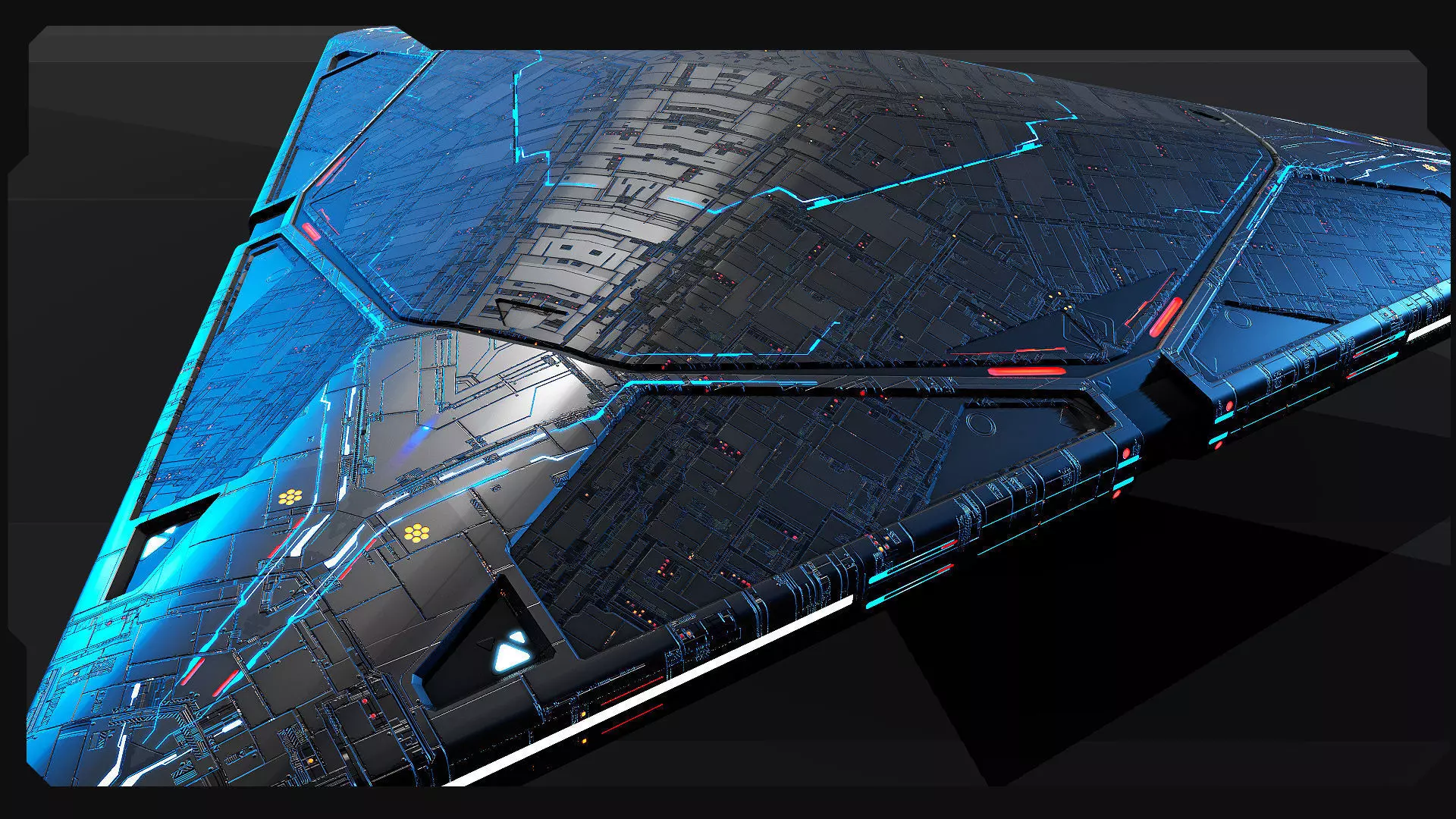 UFO TR3B Low-poly 3D model_7