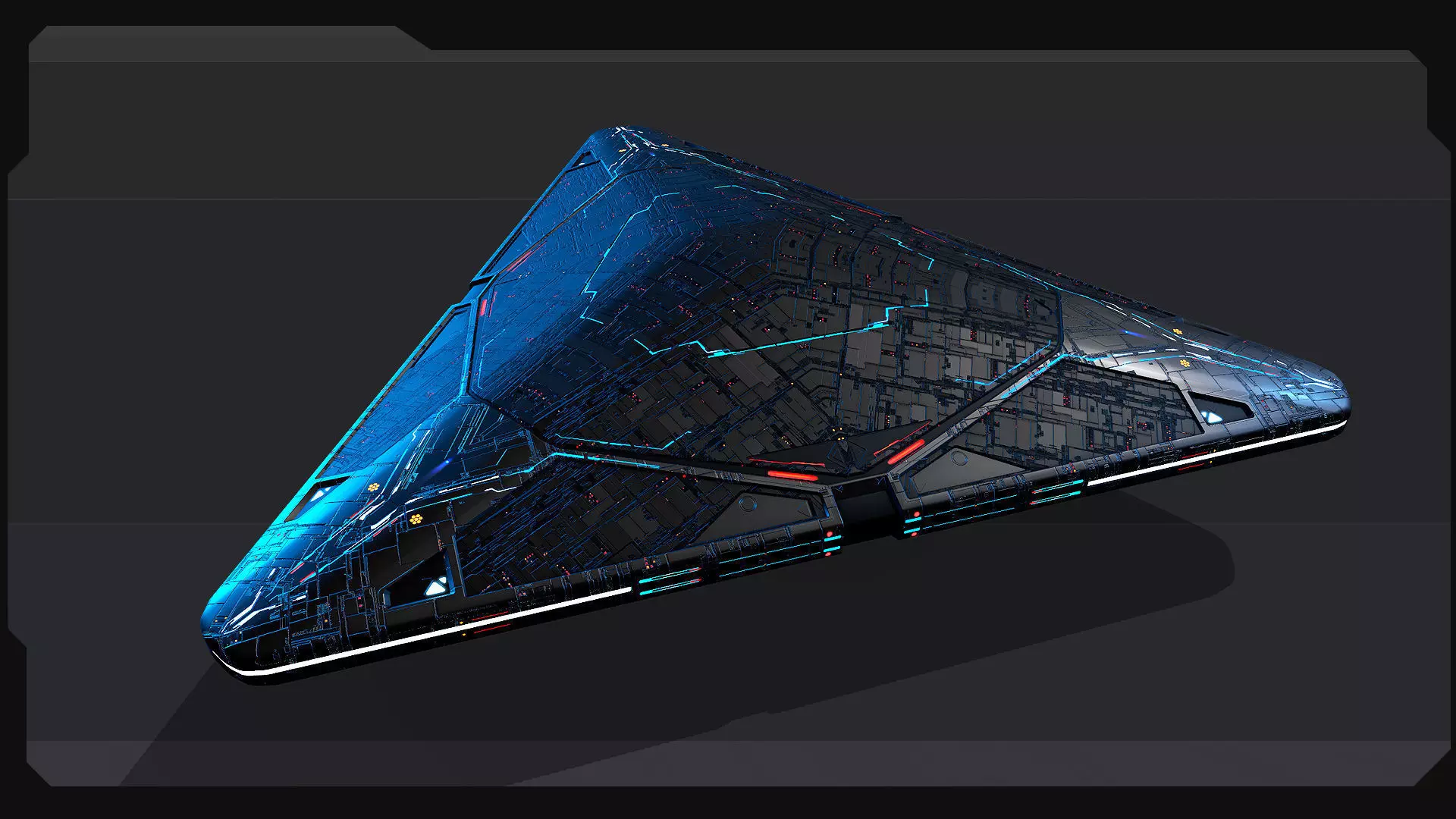 UFO TR3B Low-poly 3D model_3