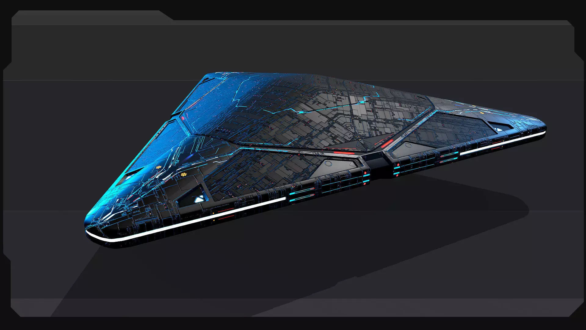 UFO TR3B Low-poly 3D model_2