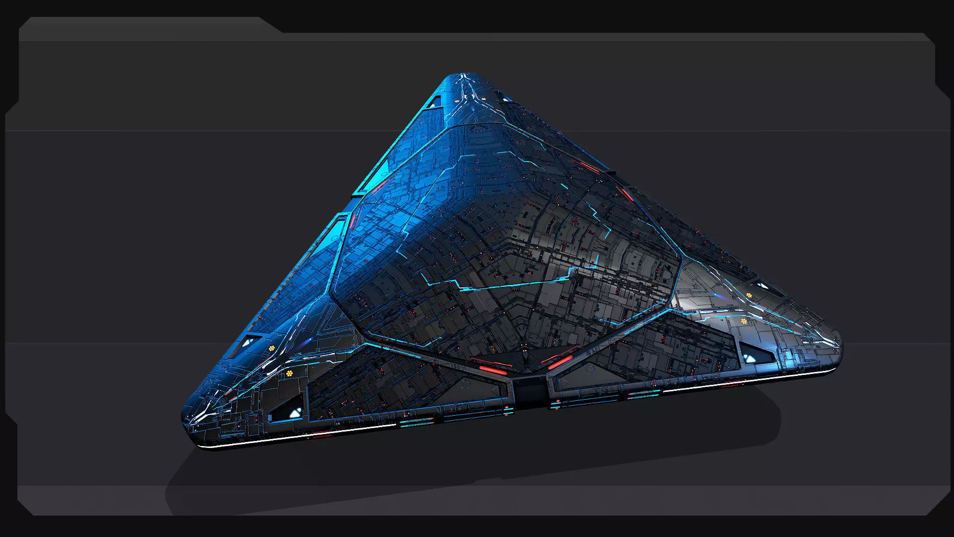 UFO TR3B Low-poly 3D model_4