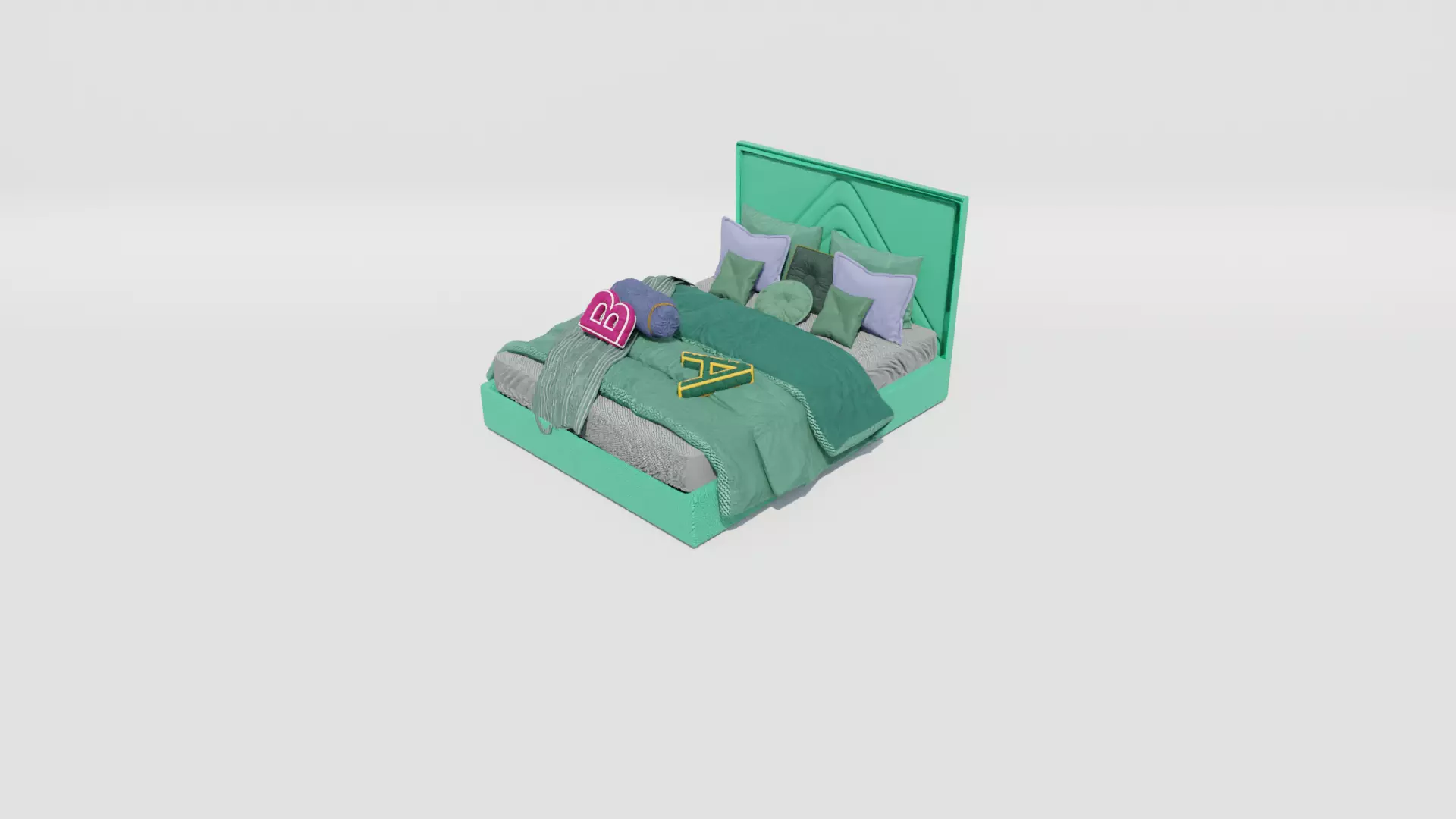  Vergil Spell Bed Low-poly 3D model_8