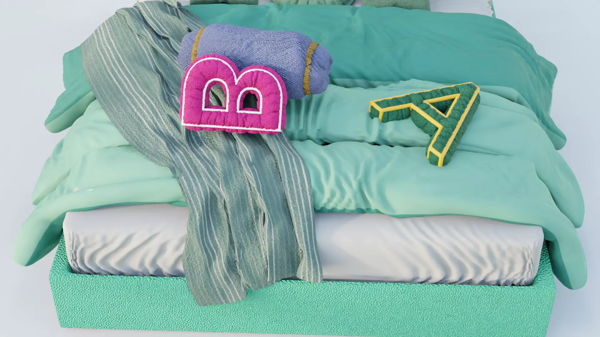  Vergil Spell Bed Low-poly 3D model_5