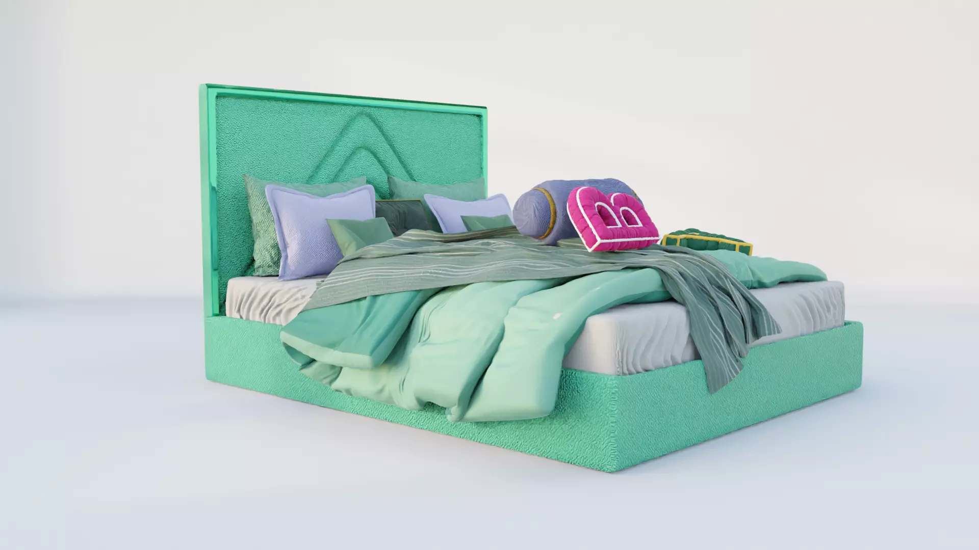  Vergil Spell Bed Low-poly 3D model_3