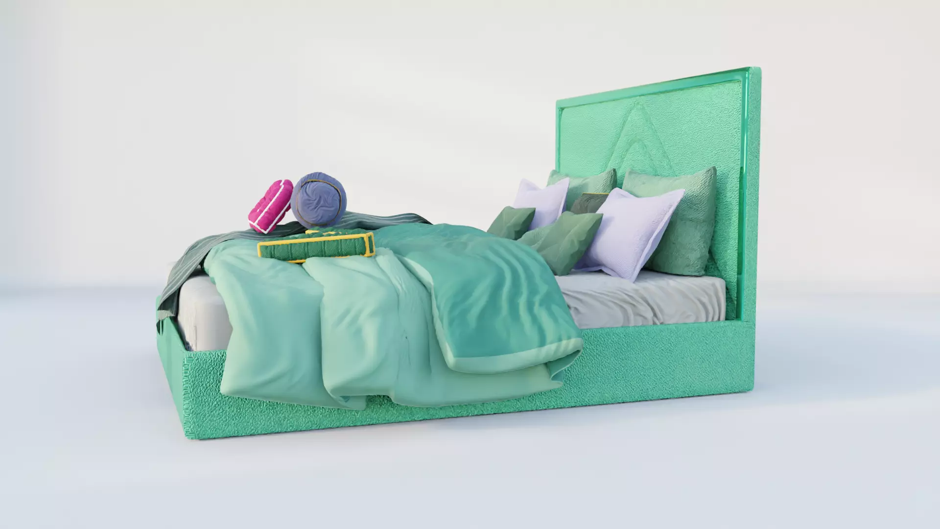  Vergil Spell Bed Low-poly 3D model_2
