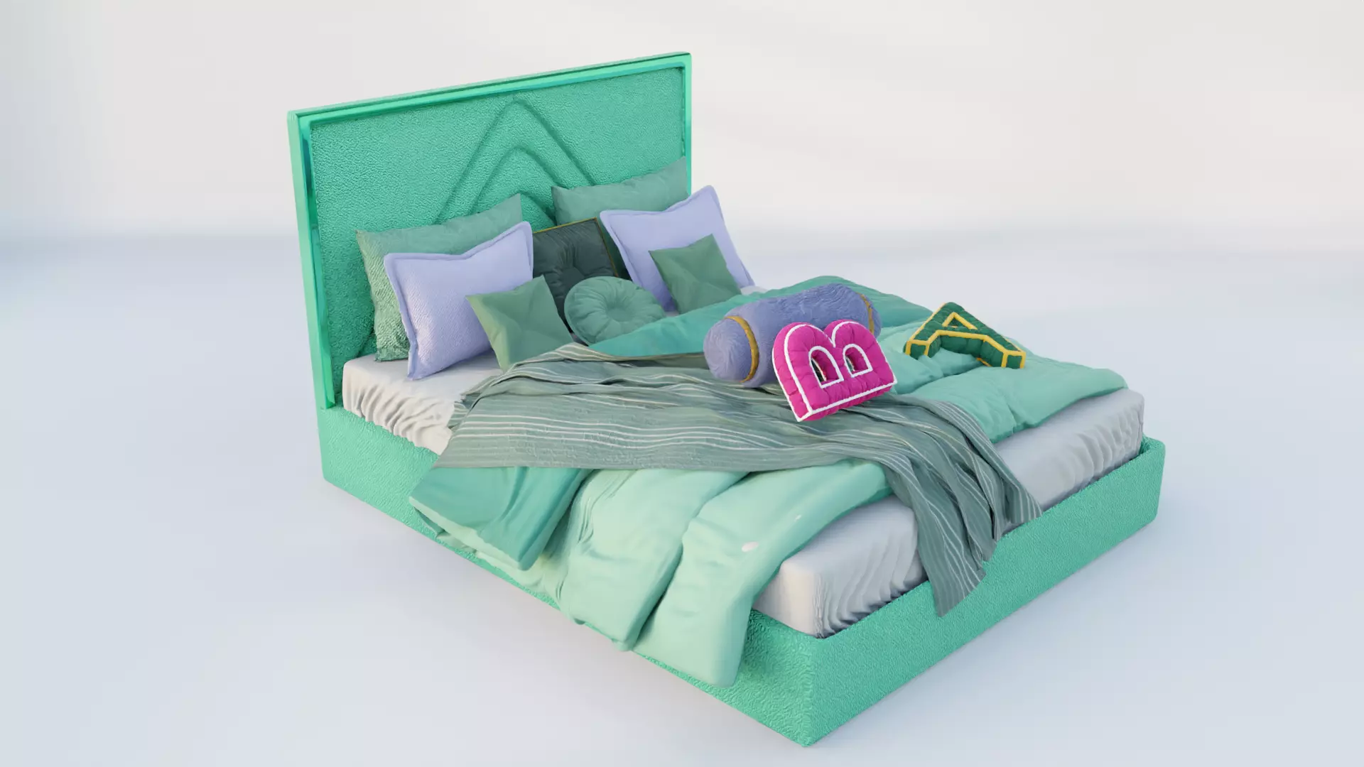  Vergil Spell Bed Low-poly 3D model_1
