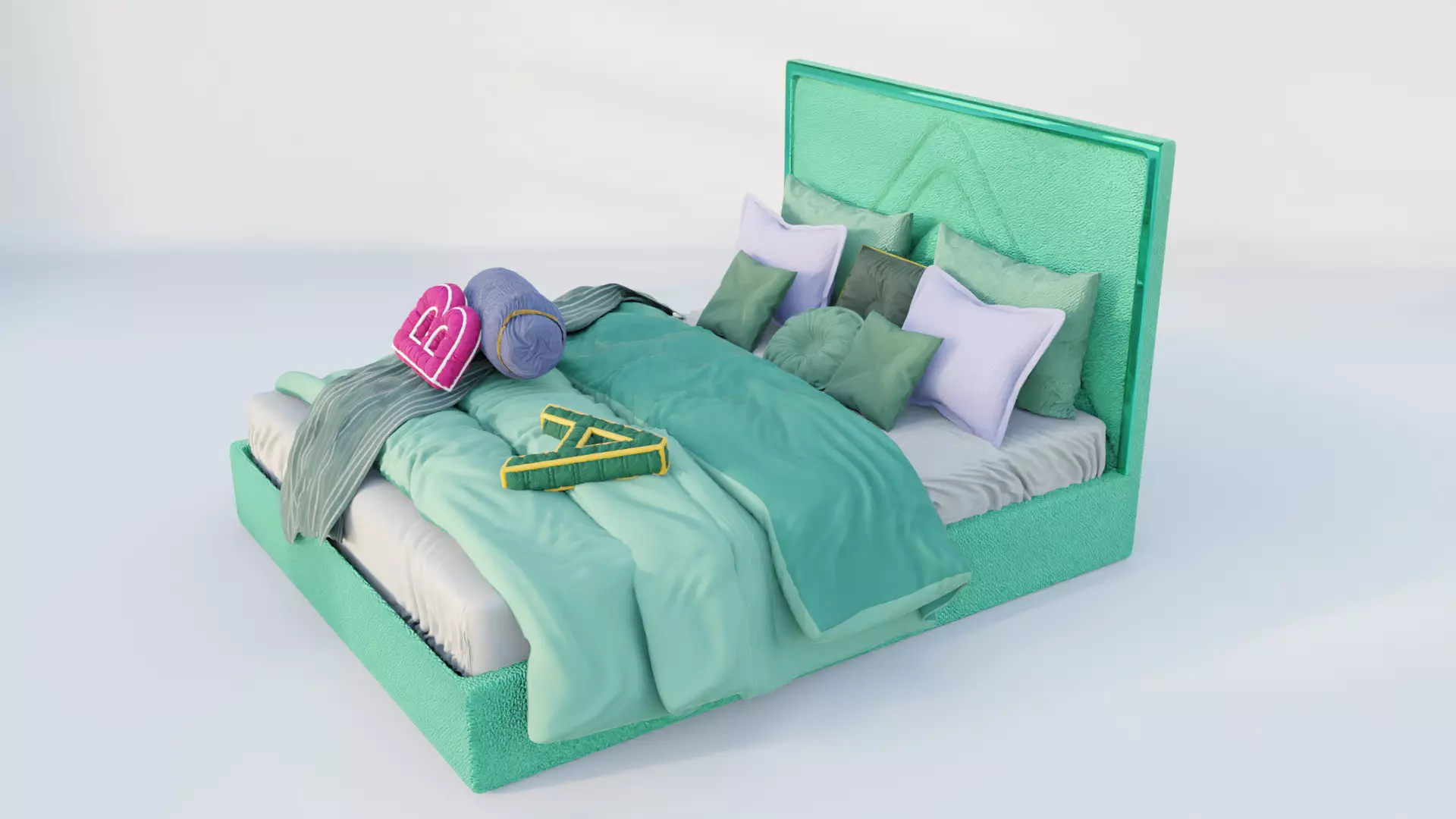  Vergil Spell Bed Low-poly 3D model_0