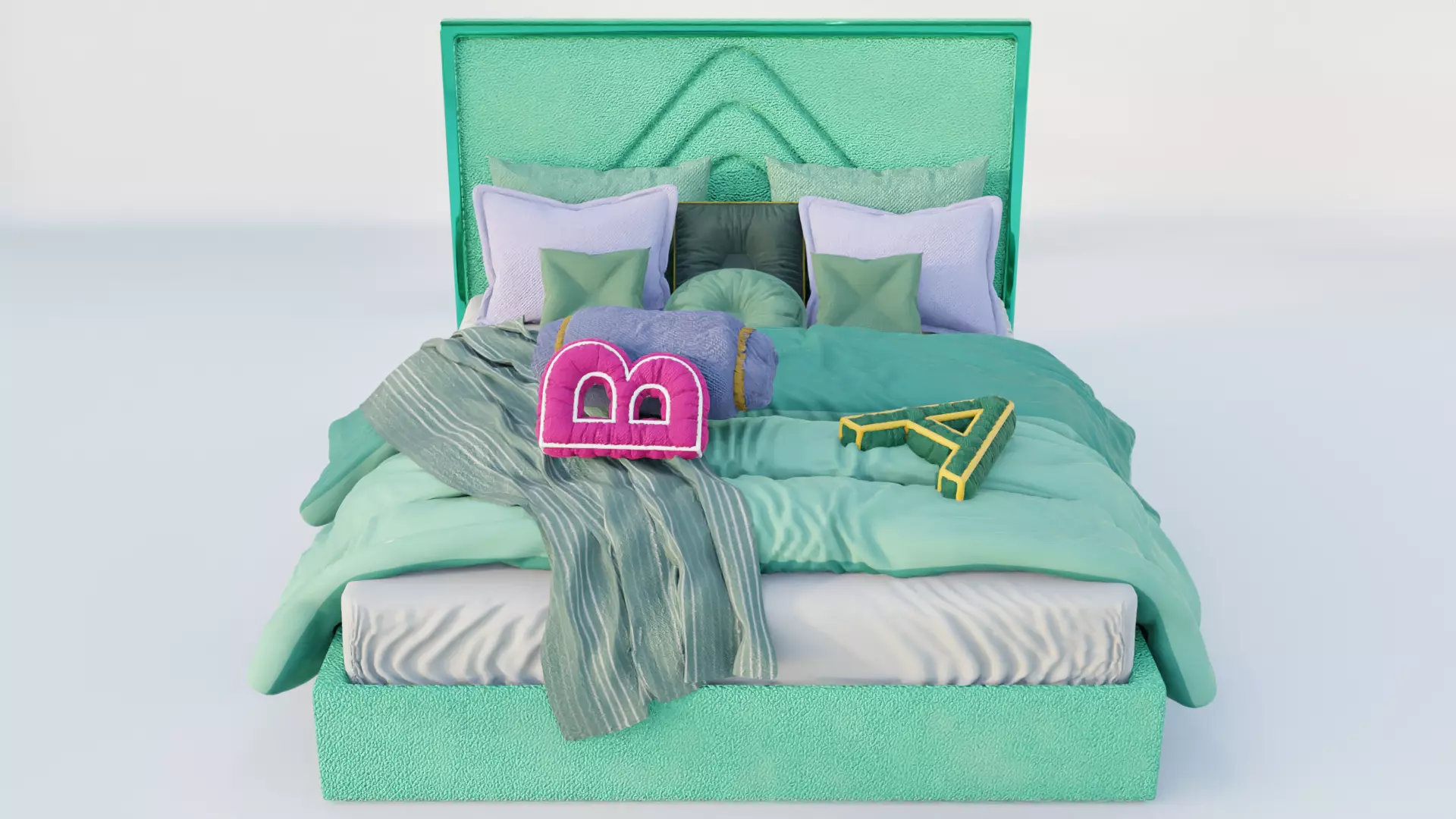  Vergil Spell Bed Low-poly 3D model_9