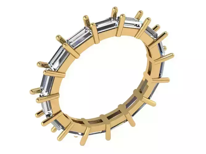 Baguette-cut shaped Eternity ring
