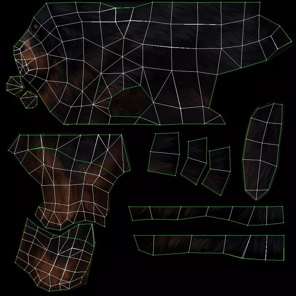 Tibetan Mastiff Dog Low-poly 3D model_9