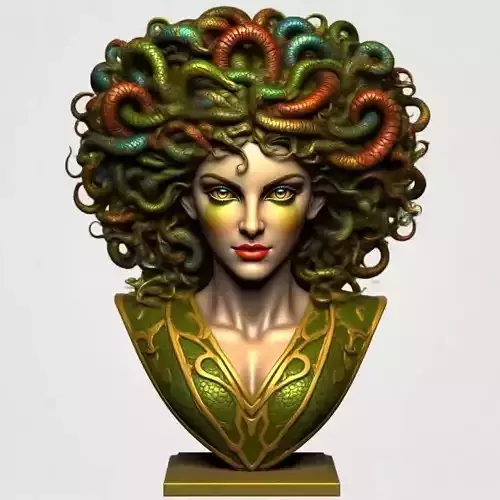 2124  Medusa Gorgon Head  3D Model  magic 3D print model