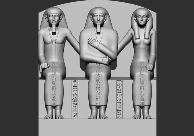 Pa sherry n tai sui  with wife Nefer iyu son Ash akhet 3d model