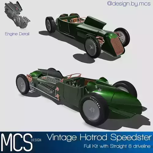SPEEDSTER Vintage Hotrod FULL BUILD SET