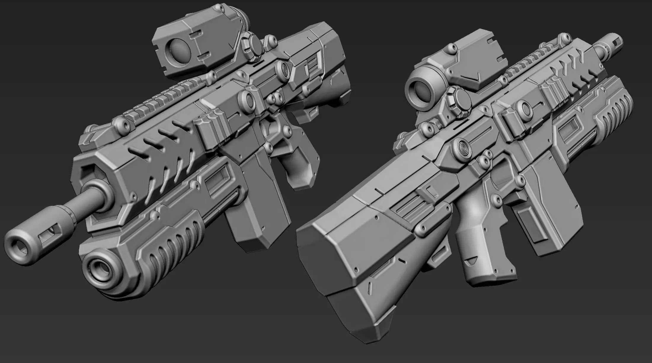 3D Printable Sci-Fi Weapon Part 11 3D model_3