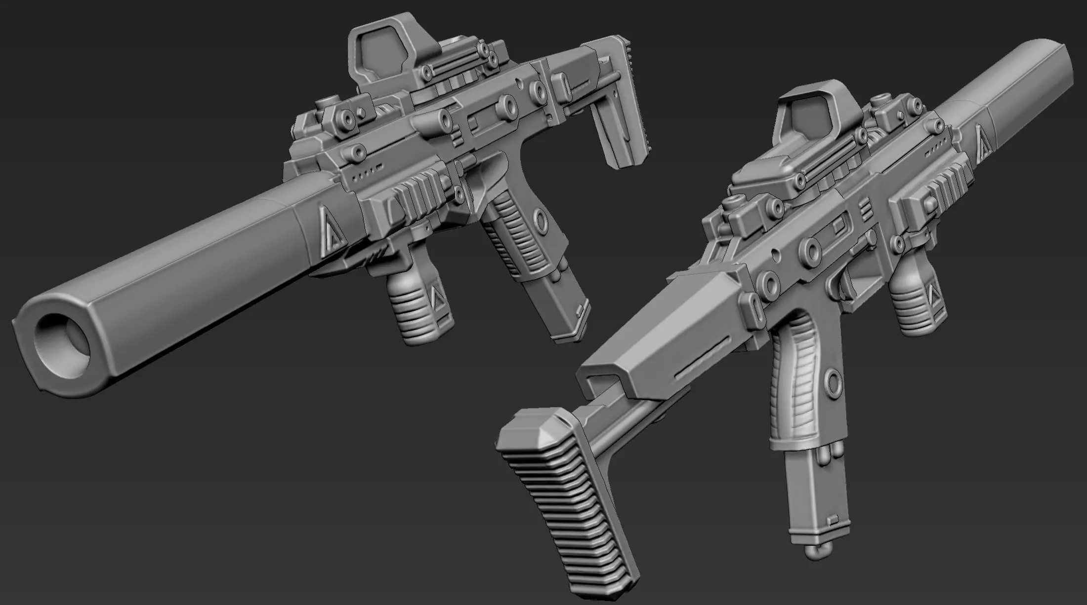 3D Printable Sci-Fi Weapon Part 11 3D model_6
