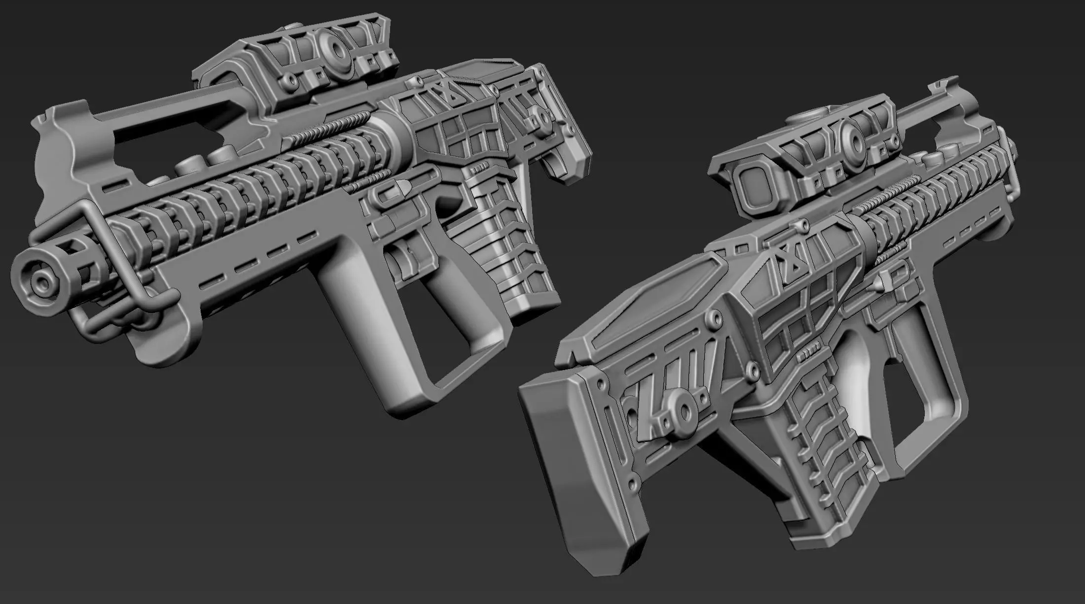 3D Printable Sci-Fi Weapon Part 11 3D model_5