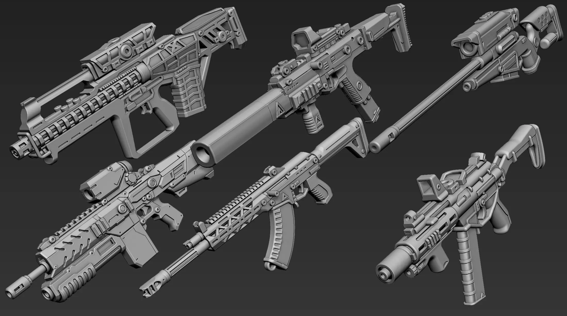 3D Printable Sci-Fi Weapon Part 11 3D model_1