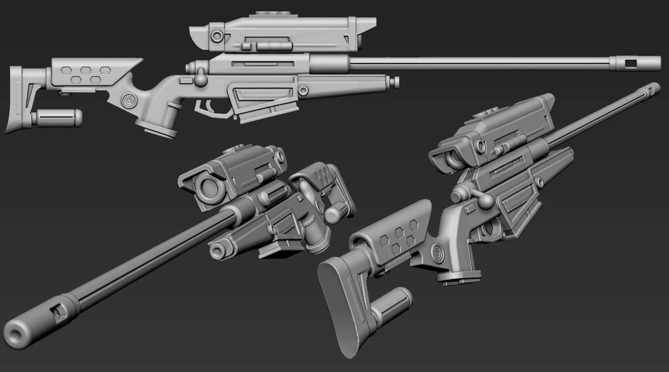3D Printable Sci-Fi Weapon Part 11 3D model_8