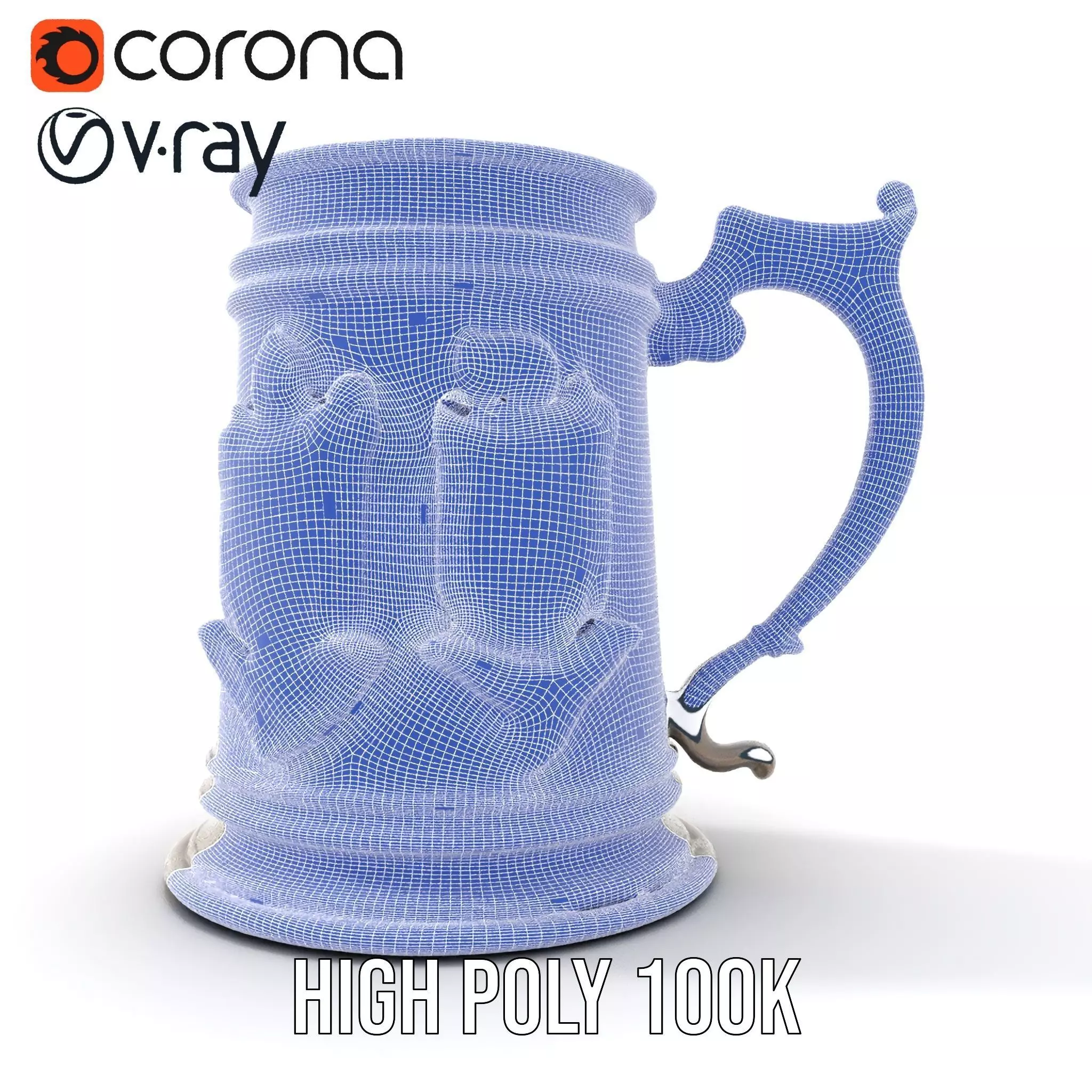 Silver Crest Tankard model pack Low-poly 3D model_33