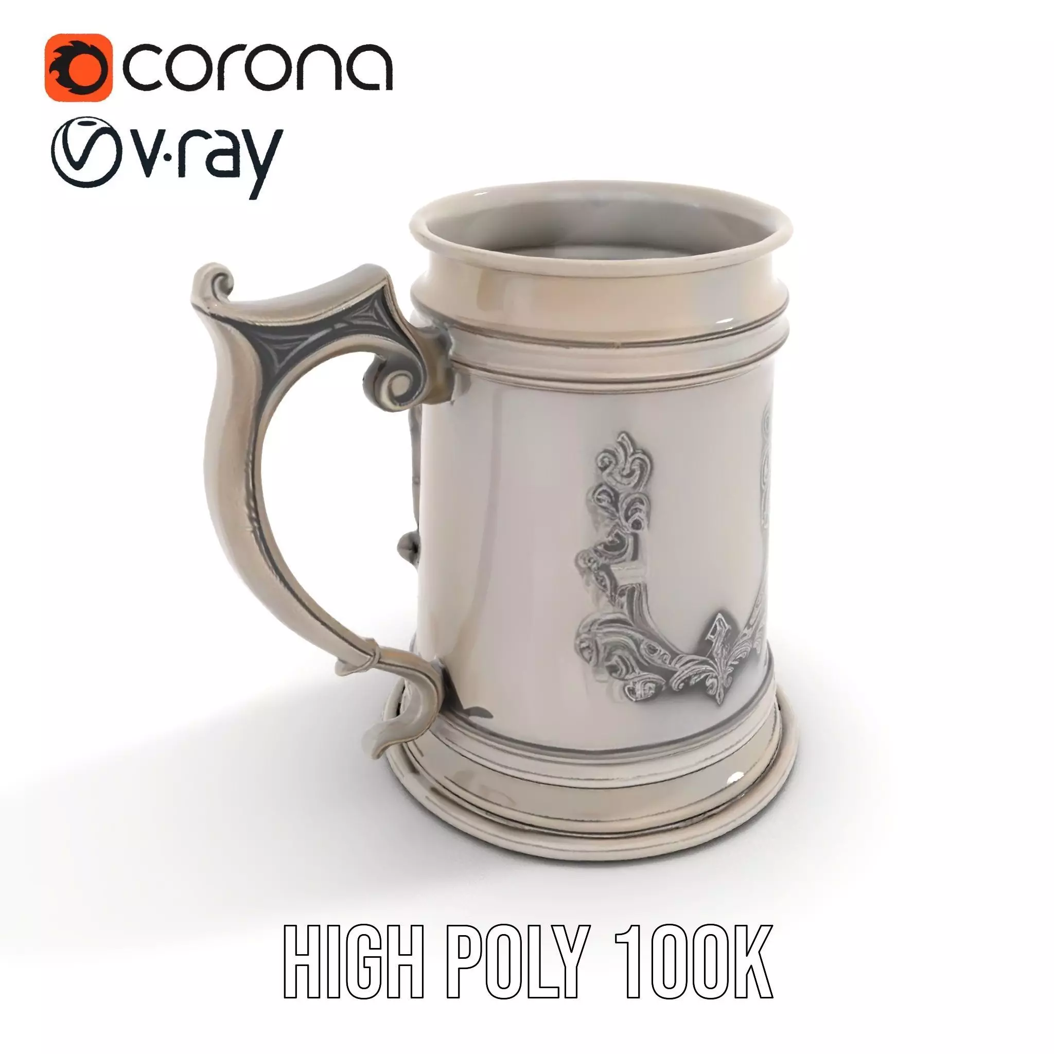 Silver Crest Tankard model pack Low-poly 3D model_10