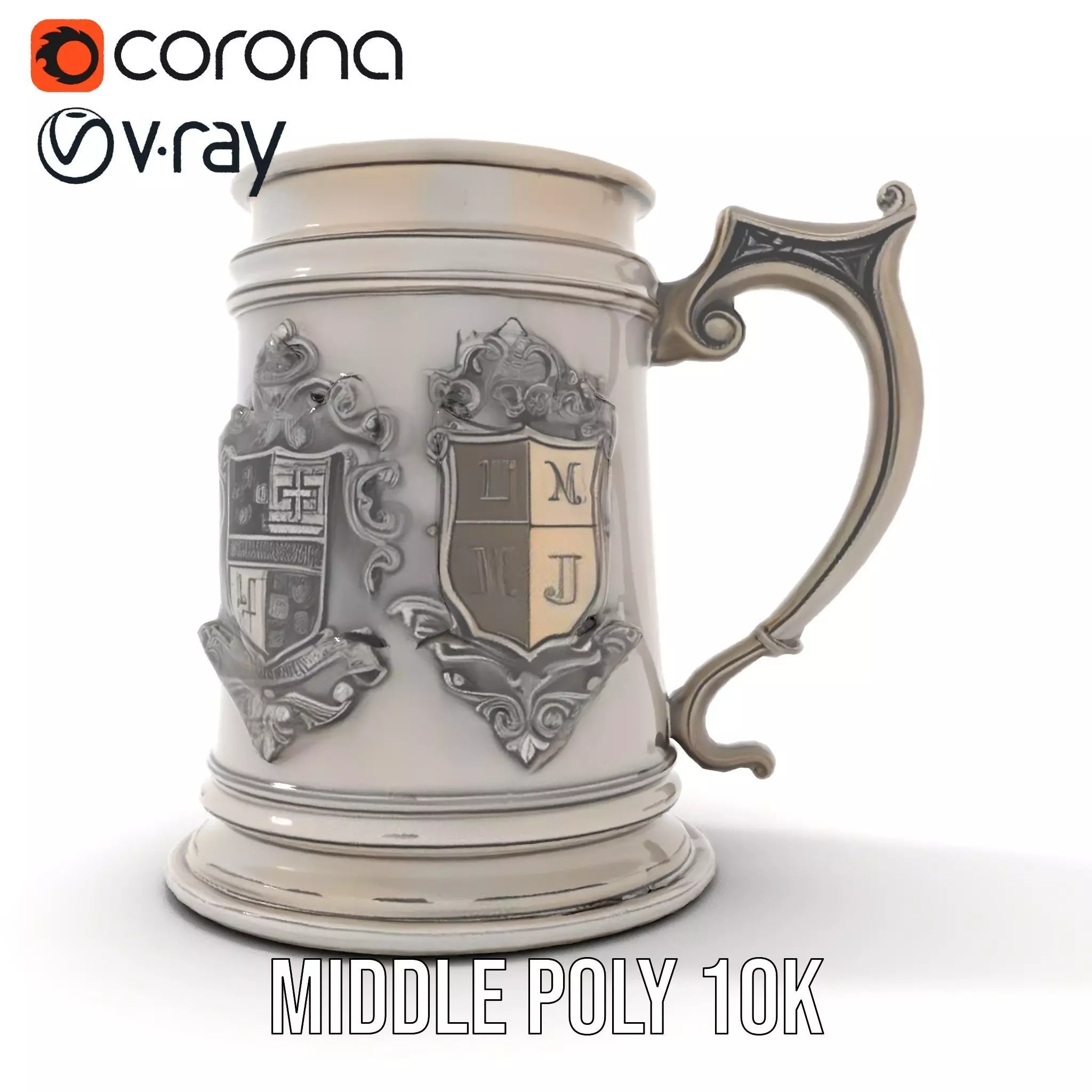 Silver Crest Tankard model pack Low-poly 3D model_7