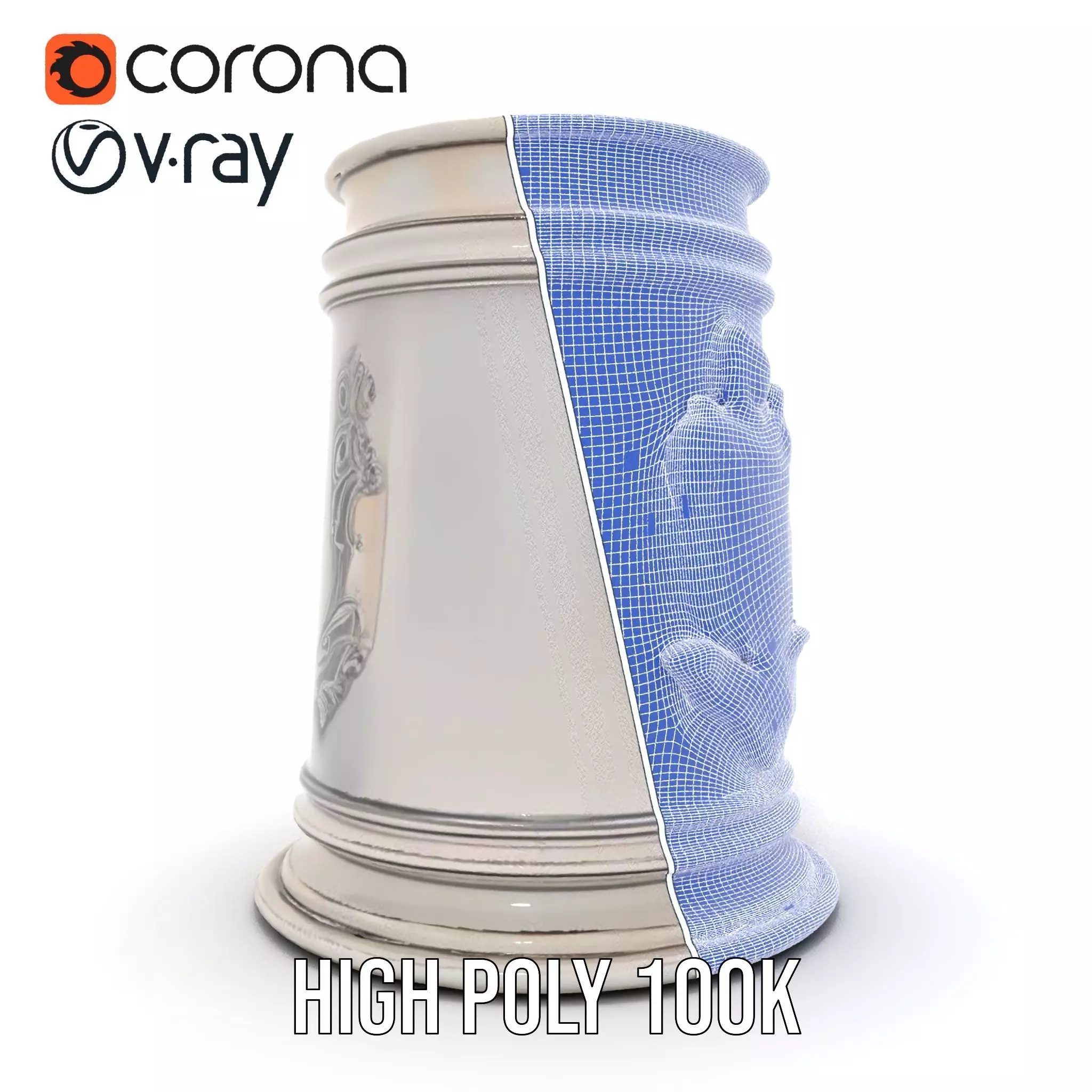 Silver Crest Tankard model pack Low-poly 3D model_35