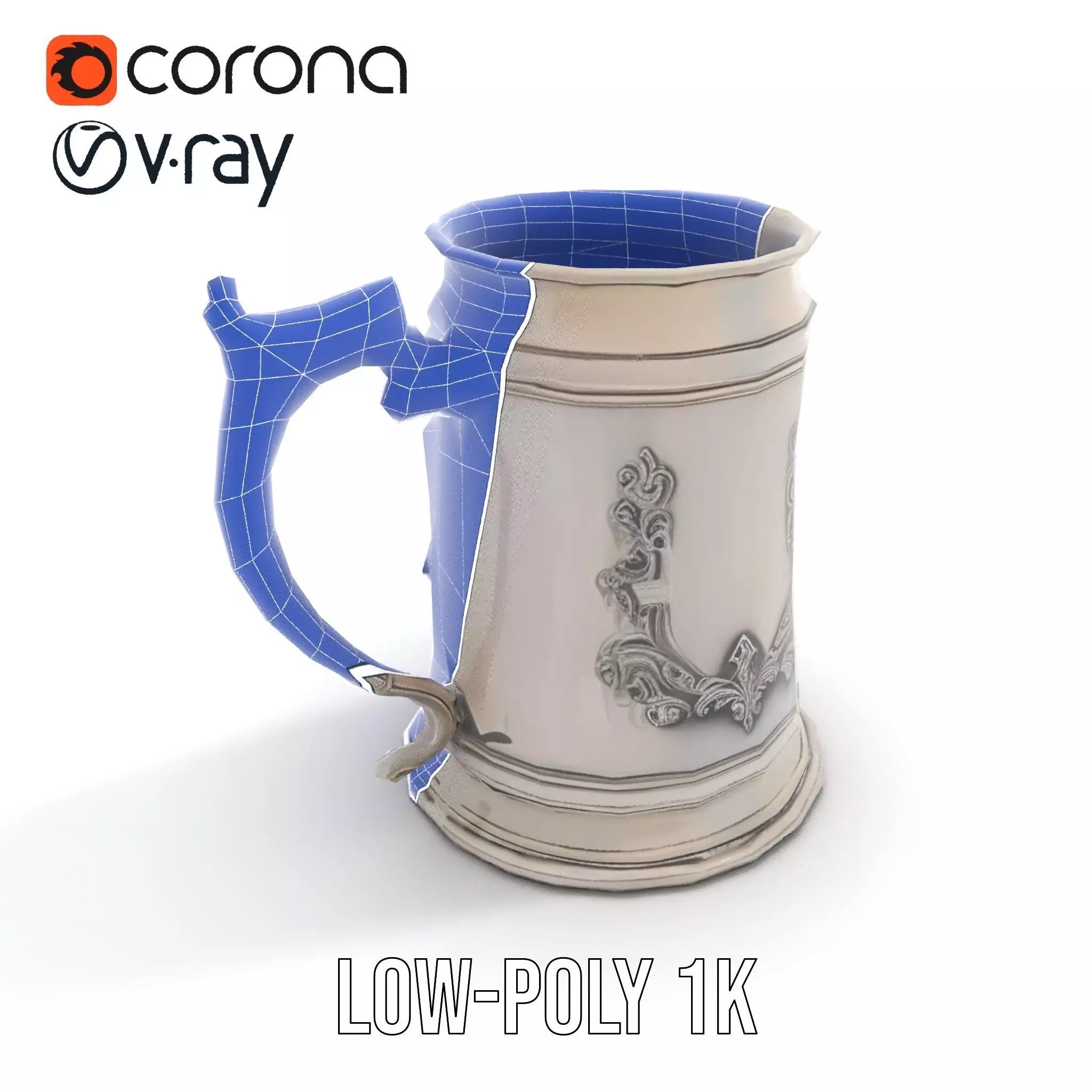 Silver Crest Tankard model pack Low-poly 3D model_26