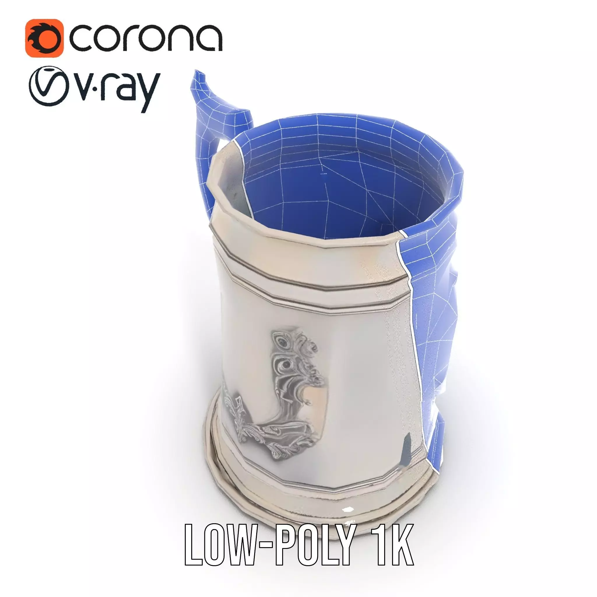 Silver Crest Tankard model pack Low-poly 3D model_23