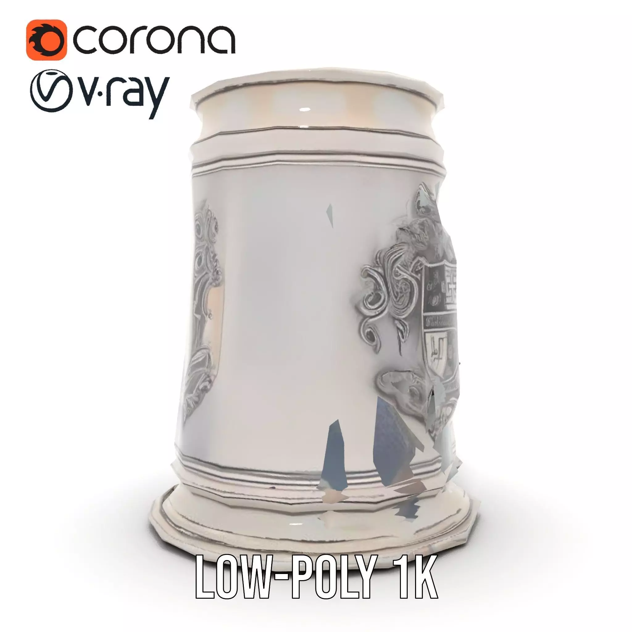 Silver Crest Tankard model pack Low-poly 3D model_9