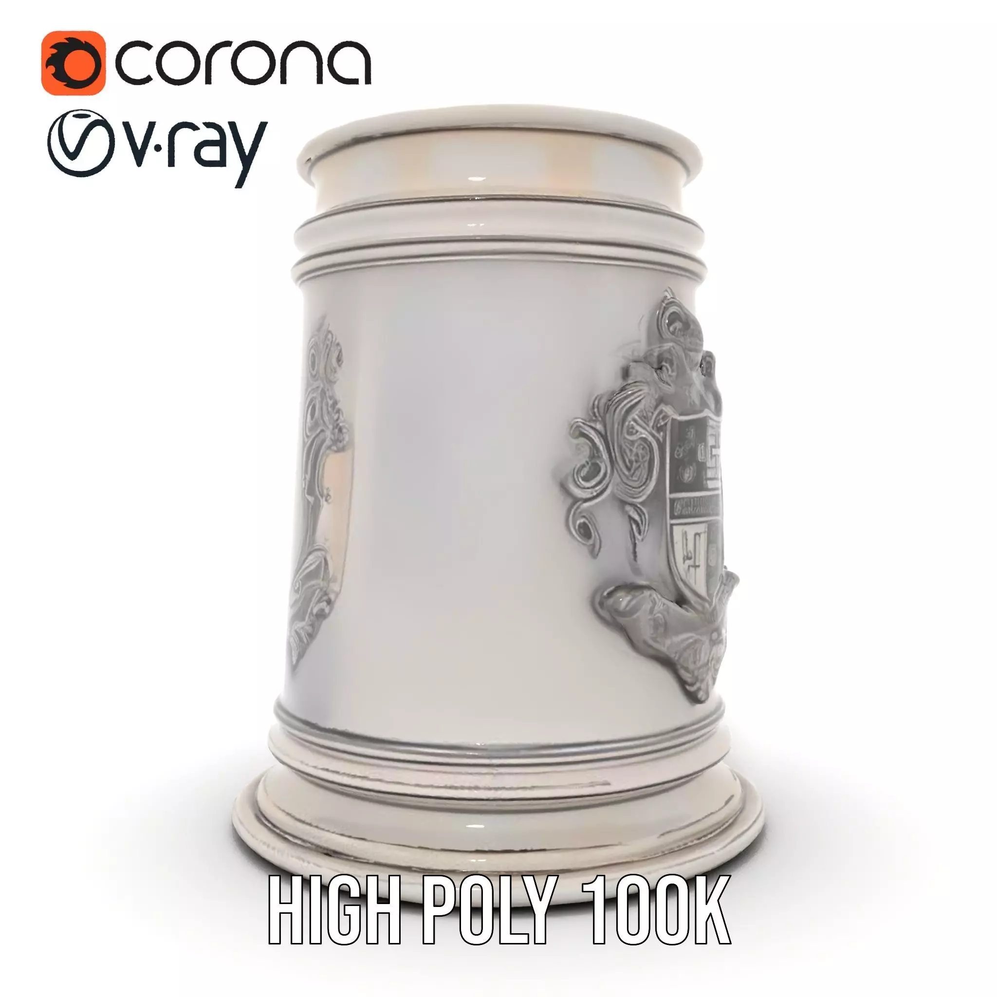 Silver Crest Tankard model pack Low-poly 3D model_21