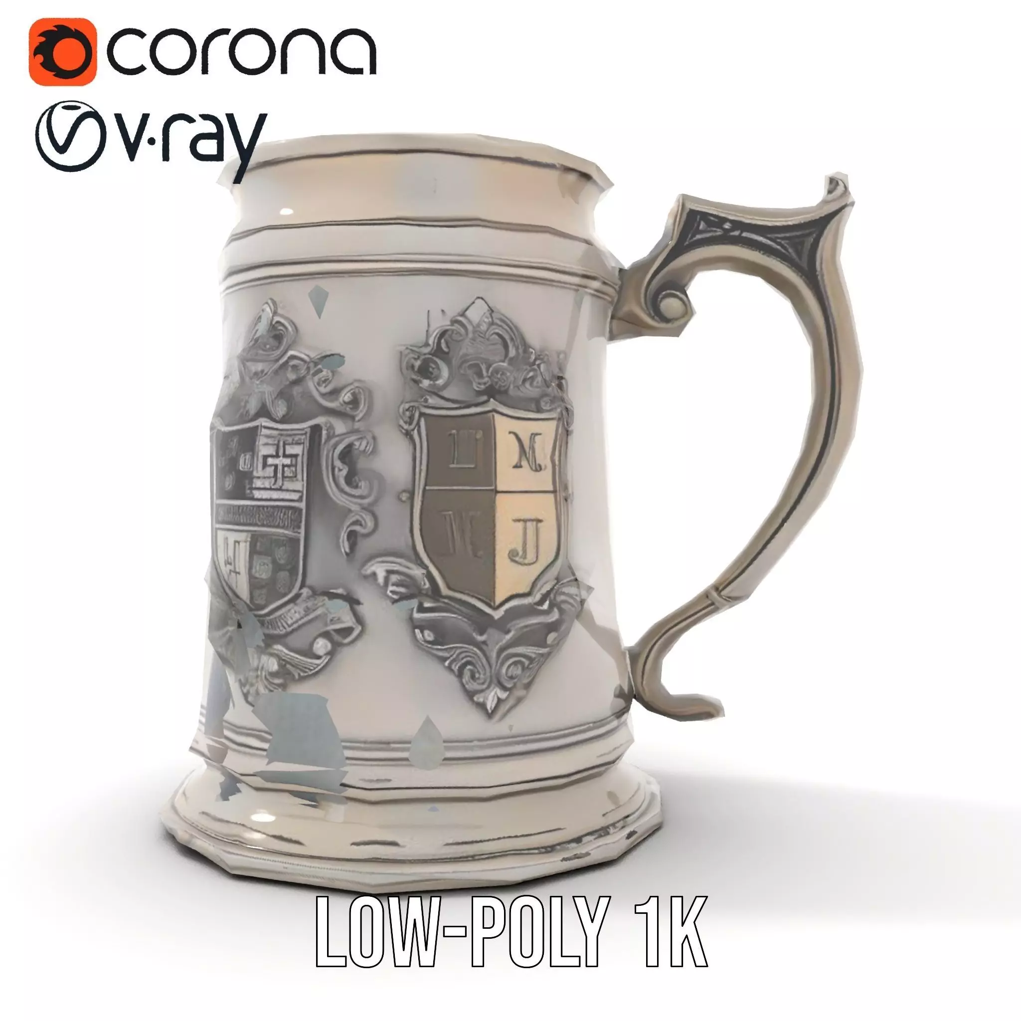 Silver Crest Tankard model pack Low-poly 3D model_15
